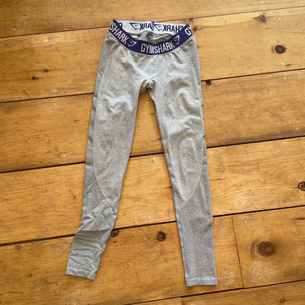 Gymshark Flex Leggings - light grey marl indigo